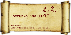 Laczuska Kamilló névjegykártya